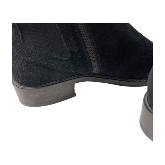 Aquatalia Giada Black Suede Knee High Riding Boots Water Resistant Italy 7.5 - Picture 9 of 10